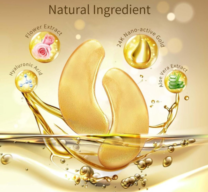 Gold Cristal Collagen Eye Patches - Hydration & Glow Boost